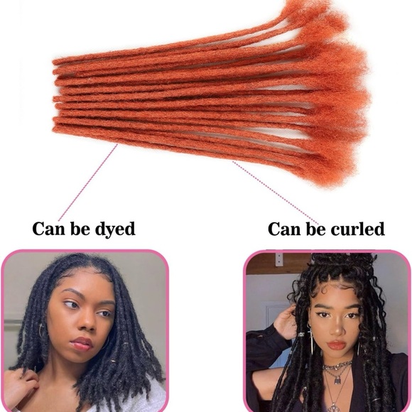 30 Strands 8" 100% Human Hair Loc Dreadlock Extensions 0.6cm Thickness Handmade - Picture 4 of 7